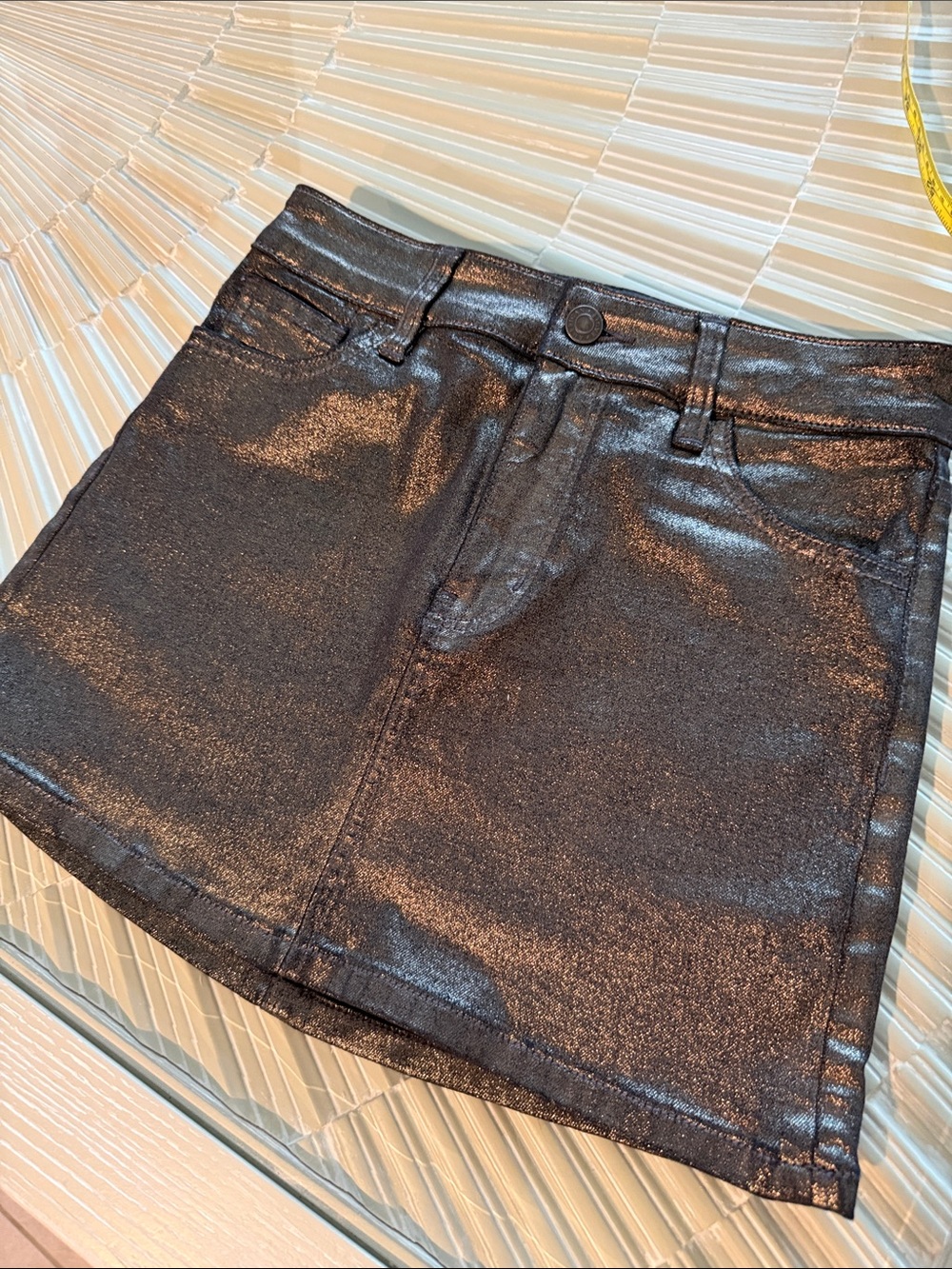 American Eagle Outfitters Metallic Black Mini Skirt